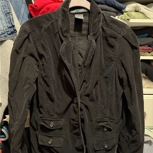 French Cuff Black Corduroy Jacket